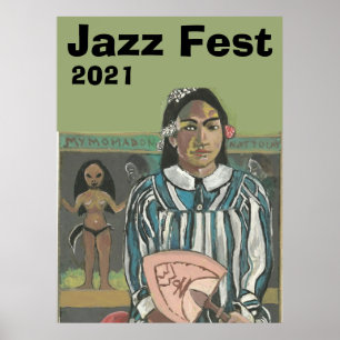 música jazz após Poster de Gauguin