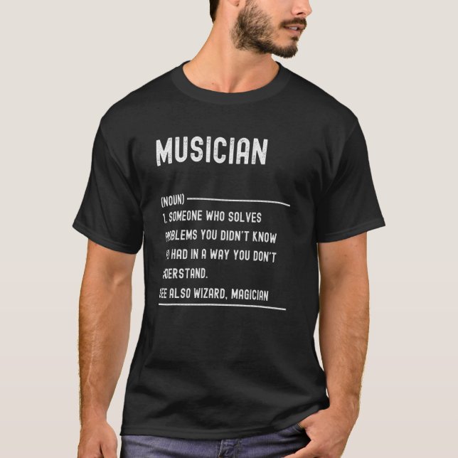 Música Professora Definição Camisa Engraçado Cargo (Frente)