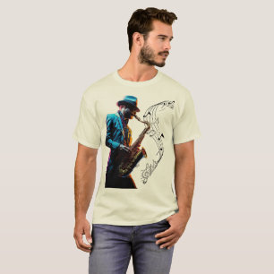música significa camiseta alma saxofone player