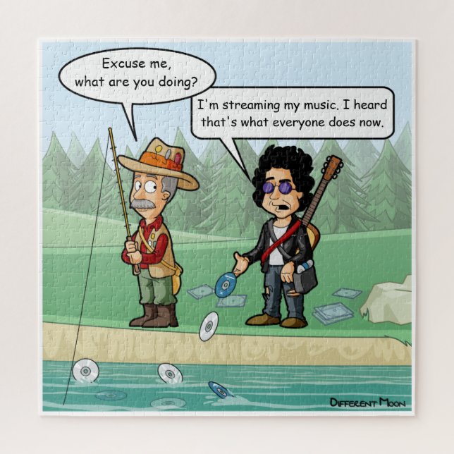 Música Streaming Funny Pun Jigsee Quebra-cabeça (Vertical)