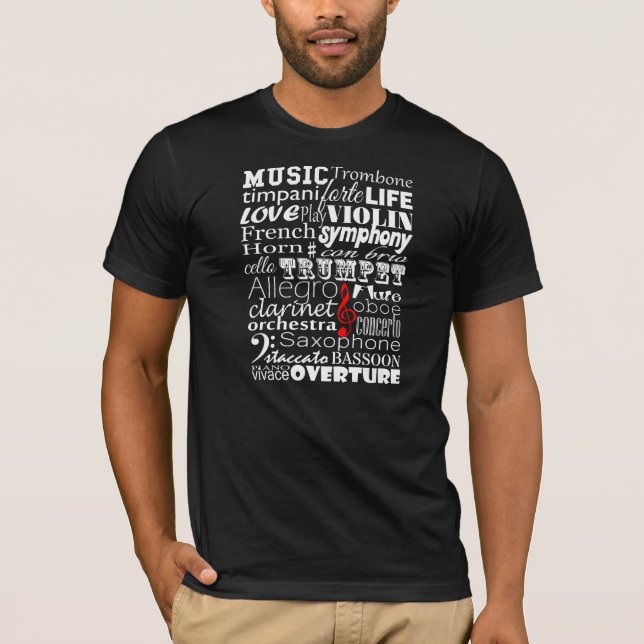Música T-shirt (Frente)