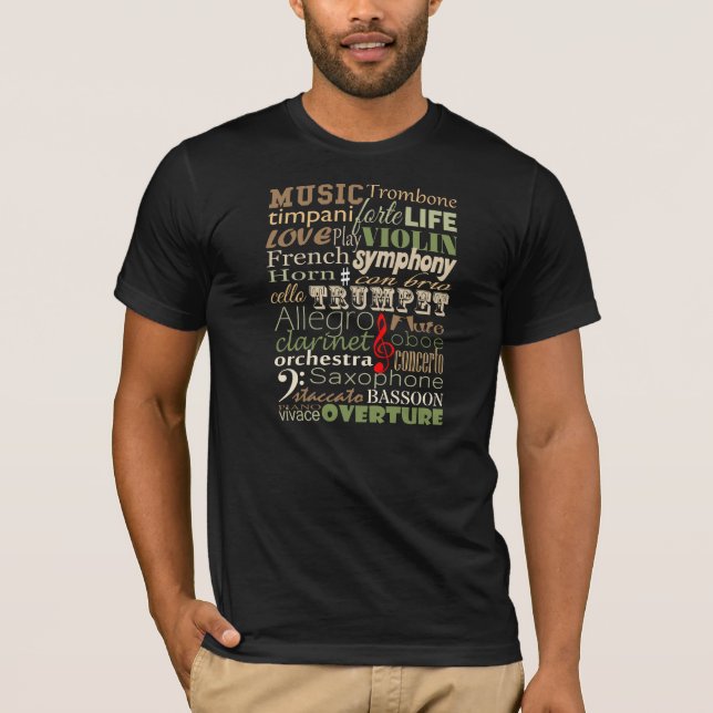 Música T-shirt (Frente)