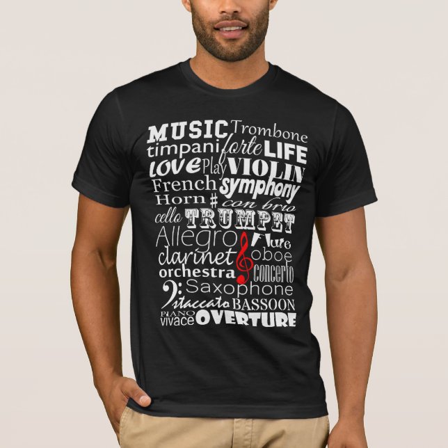 Música T-shirt (Frente)