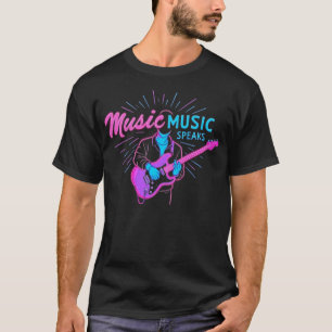 MÚSICA T-SHIRT FALA NOVA GARANTIA DE DESIGNER DE M