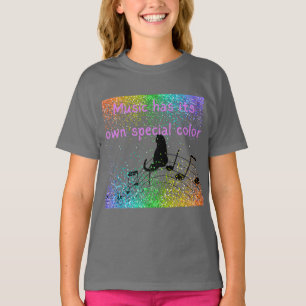 "Música tem sua própria cor especial" t-shirt