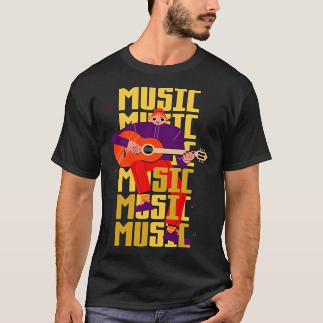 musica tocando violão Pullover Hoodie (Frente)