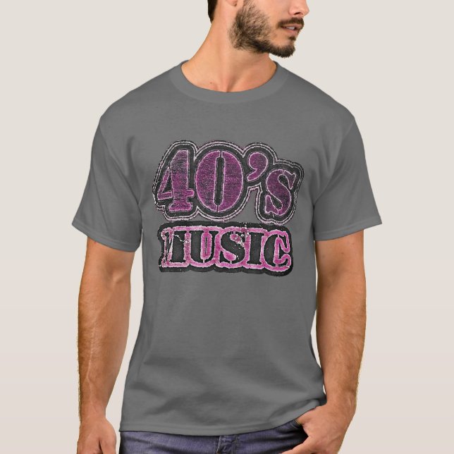 Música Vintage da década de 40 - T-Shirt (Frente)