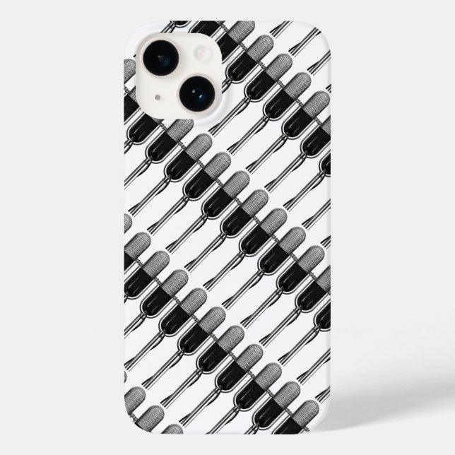 Música Vintage, Microfone Retro Antiquado (Verso)