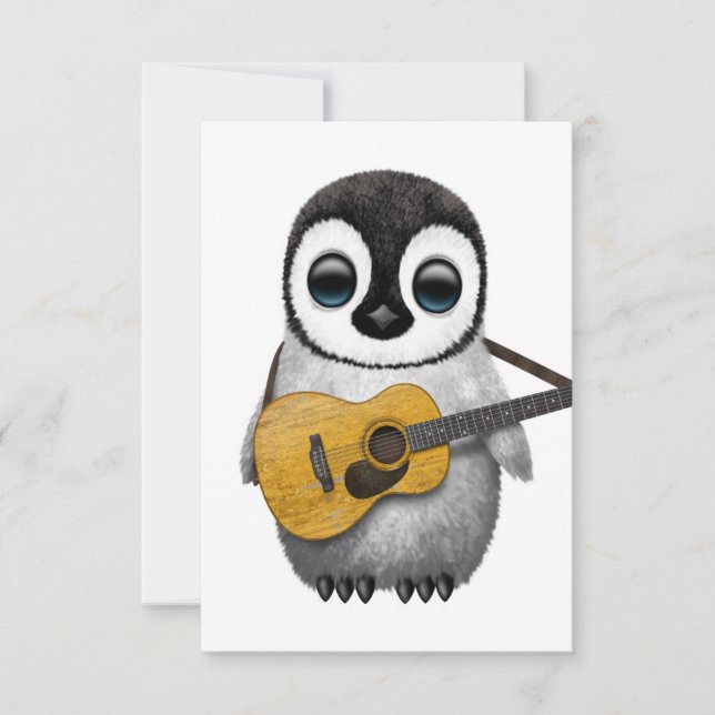 Musical Baby Penguin Tocando Violão (Frente)