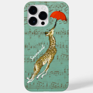 Musical Bonita Voando Girafa Vermelha Guarda-chuva