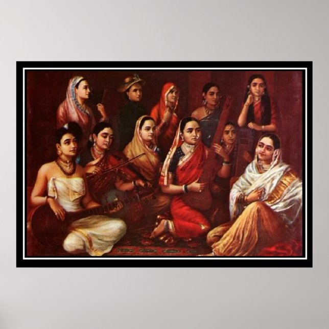 Músicos do século XIX na Índia Poster (Frente)