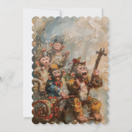 Músicos - Tamanho do convite plano 12,7 cm x 17,8