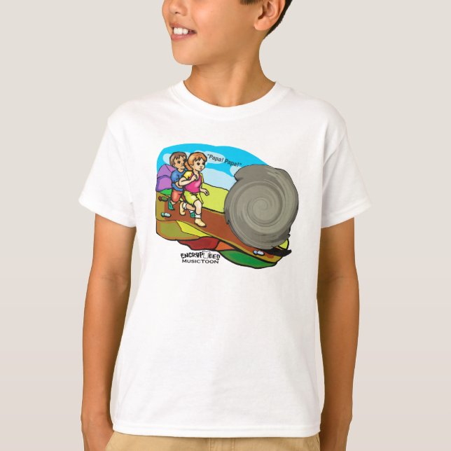 MusicToon: A papá era uma pedra de Rollin: T-shirt (Frente)