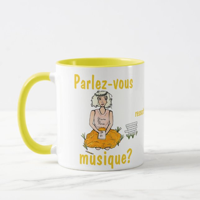 Músique parlez-vous? caneca (Esquerda)
