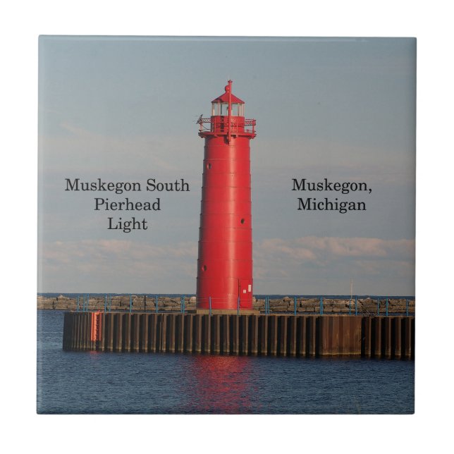 Muskegon South Pierhead Light azulejo (Frente)