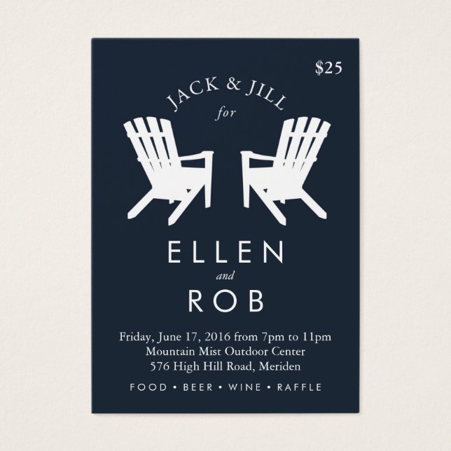 Muskoka Cadeira Jack e Jill Ticket // Marinho (Frente)