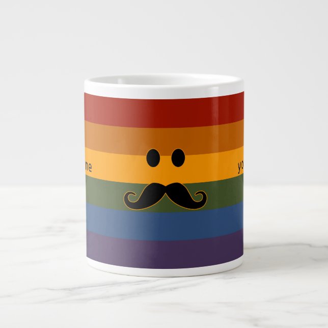 Mustache Orgulho de canecas personalizadas (Frente)
