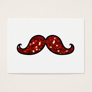 MÚSTACHE VERMELHO FUNCIONADO IMPRESSO GLITTER