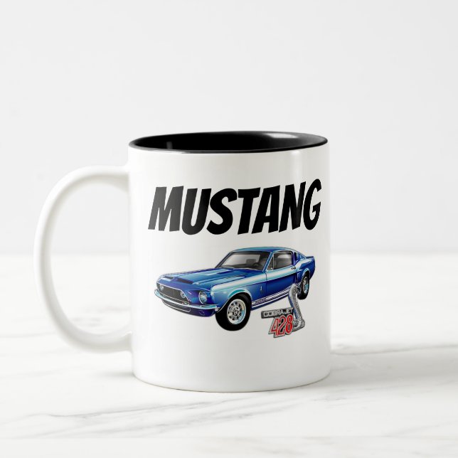 Mustang, caneca de café de dois tons (Esquerda)