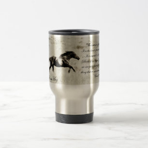 Mustang de Brave~ e caneca de viagem selvagens das