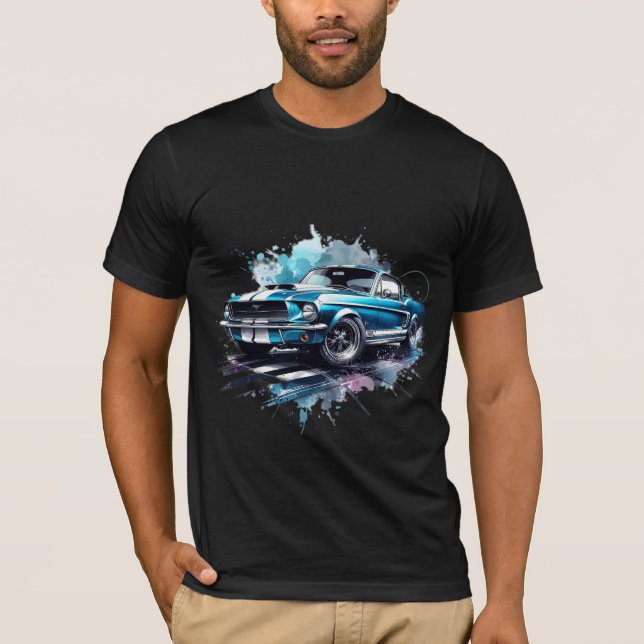 Mustang Fastback! T-Shirt masculina (Frente)