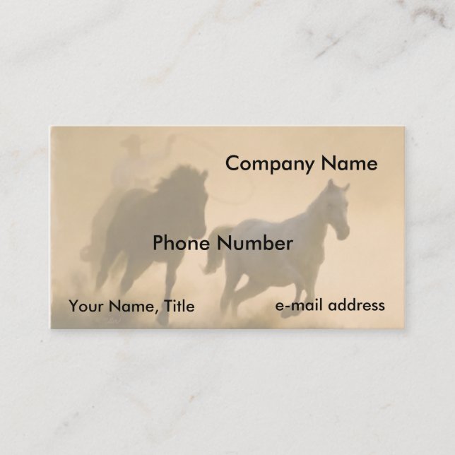 Mustang Round cartão de visita (Frente)