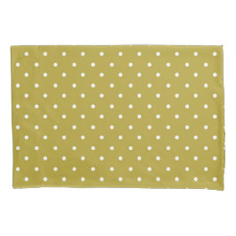  Mustard yellow white polka dots pattern 