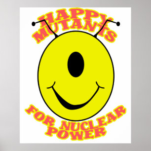 Mutantes felizes para o poster potência nuclear