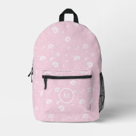 Muted Pink And White Wildflower Pattern 