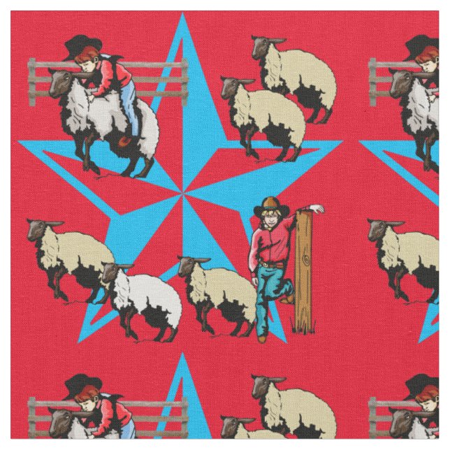 Mutton Bustin Rodeo - Tecido Ocidental (Detalhe)