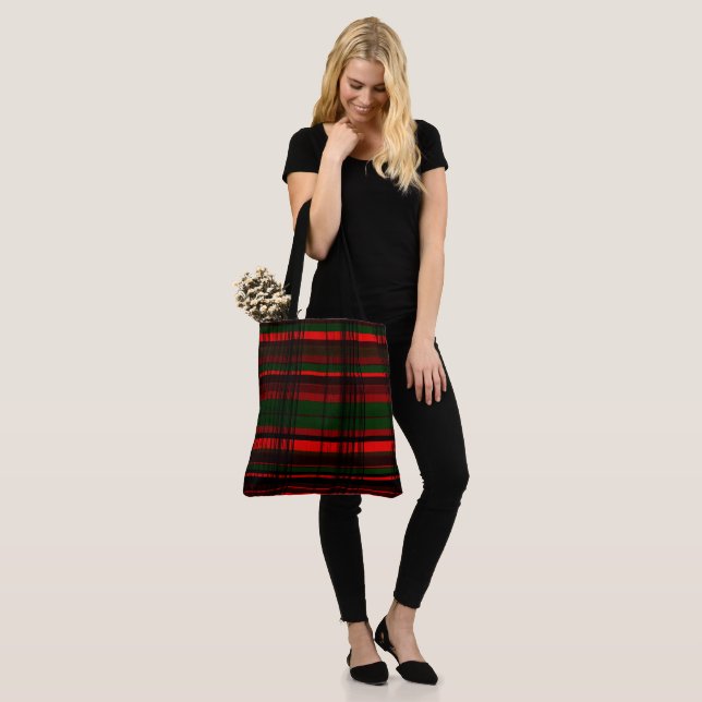MVB Red Green Xadrez Pattern design Tote Bag (No(a) Modelo)