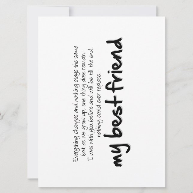 My best friend (Frente)