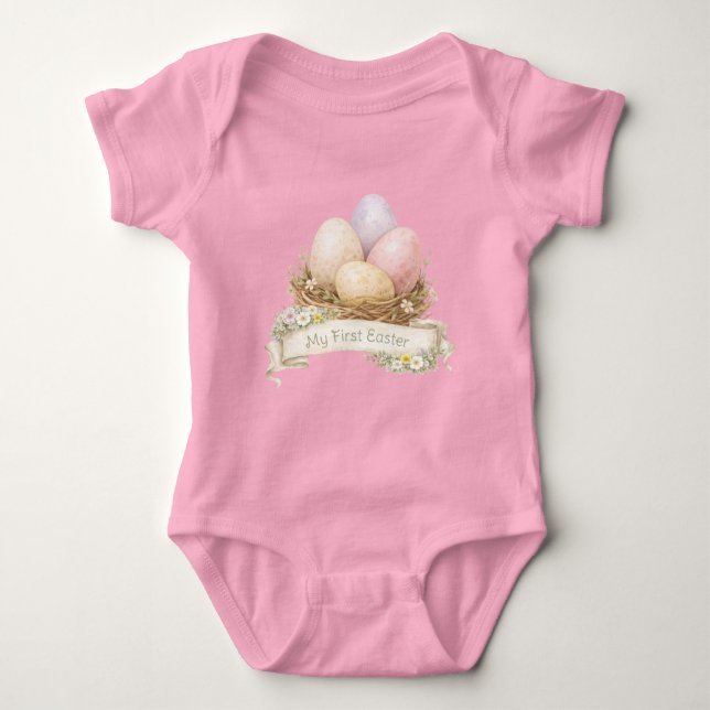 My First Easter | Easter Egg Nest T-Shirt (Frente)