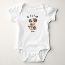 My First Easter Patchwork Dog Baby T-Shirt