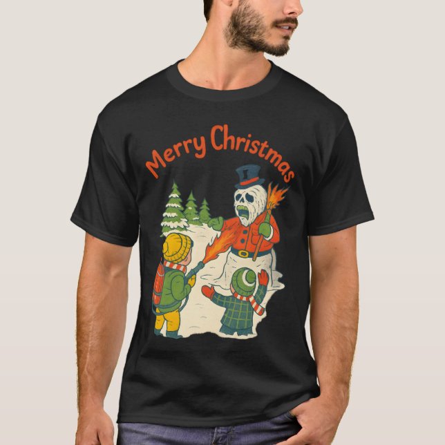 My First Flamethrower T-Shirt | Retro Christmas (Frente)
