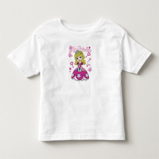 "My Princess" Cute Cartoon Girl T-Shirt – Perfect  (Frente)