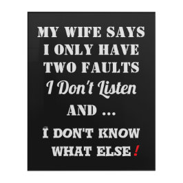 My Wife and My Faults