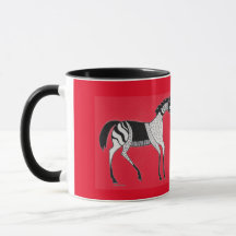 Mycenaea, caneca de cavalo vermelha inspirada na G