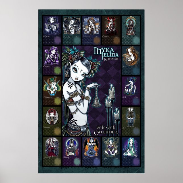 Myka Jelina Art Calendar Poster (Frente)