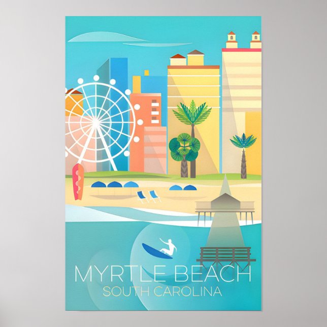 Myrtle Beach, Carolina do Sul Impressão (Frente)