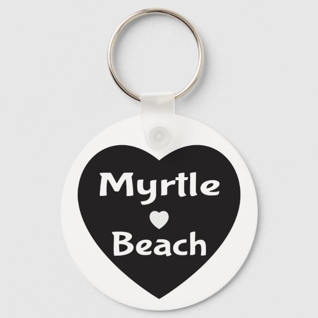 Myrtle Beach South Carolina Heart Chaveiro (Frente)