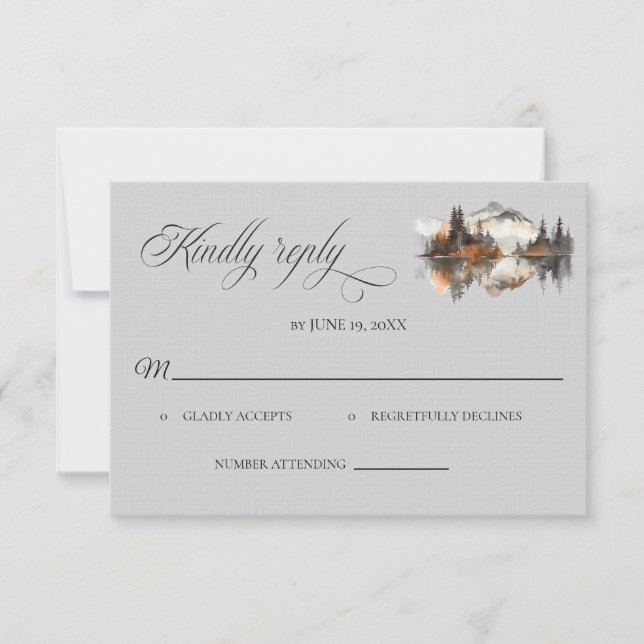 Mystic Autumn Wedding RSVP card (Frente)