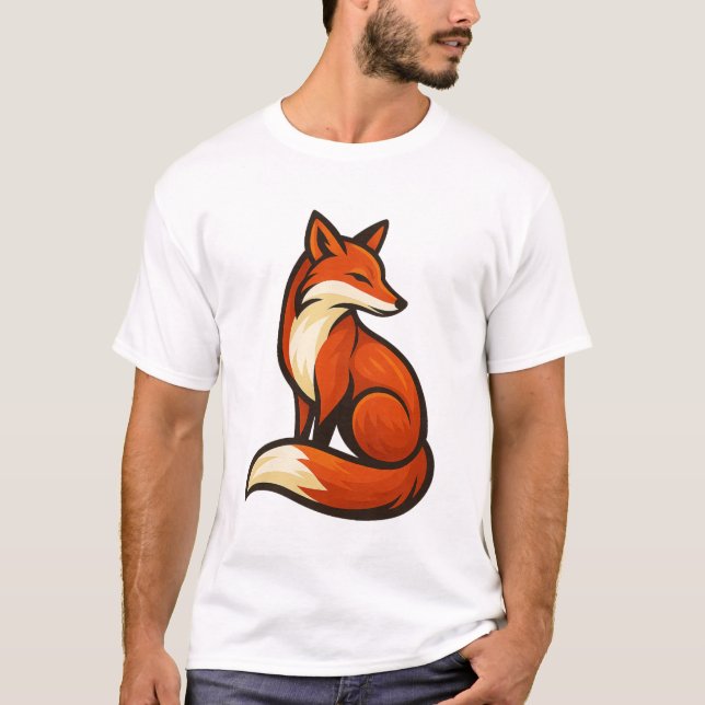 Mystic Fox Elegance – Bold Artistic T-Shirt Design (Frente)