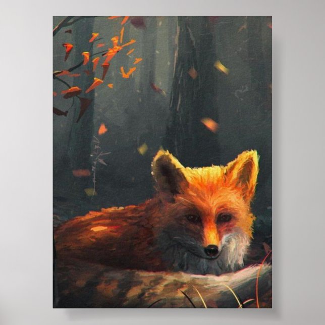 Mystic Fox in the Forest POSTER (Frente)