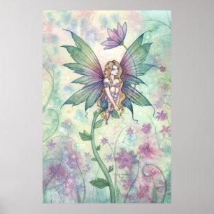 Mystic Garden Flower Fairy Fantasy Poster