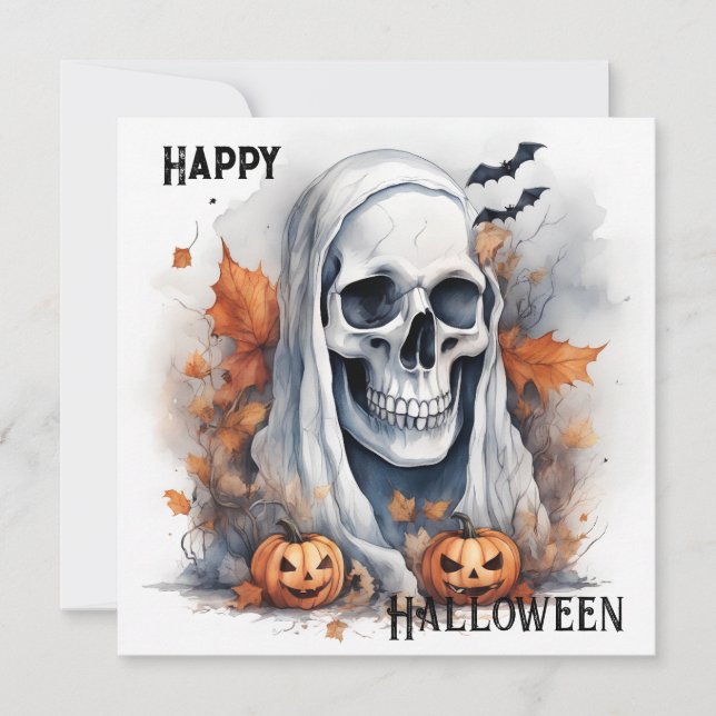 Mystic Halloween Ghost Art Skull Gift (Frente)