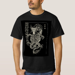 Mystic Mandala Dragon - Intricate Fantasy T-Shirt