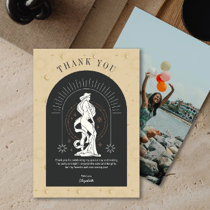 Mystic Virgo Zodiac Arch Cartões de agradecimentos
