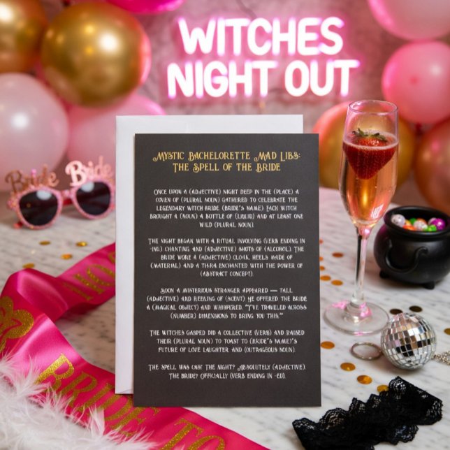 Mystic Witch Festa de solteira Mad Libs (Criador carregado)