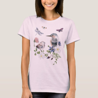 Mystical Birds SCANDINAVIAN Cottagecore T-Shirt